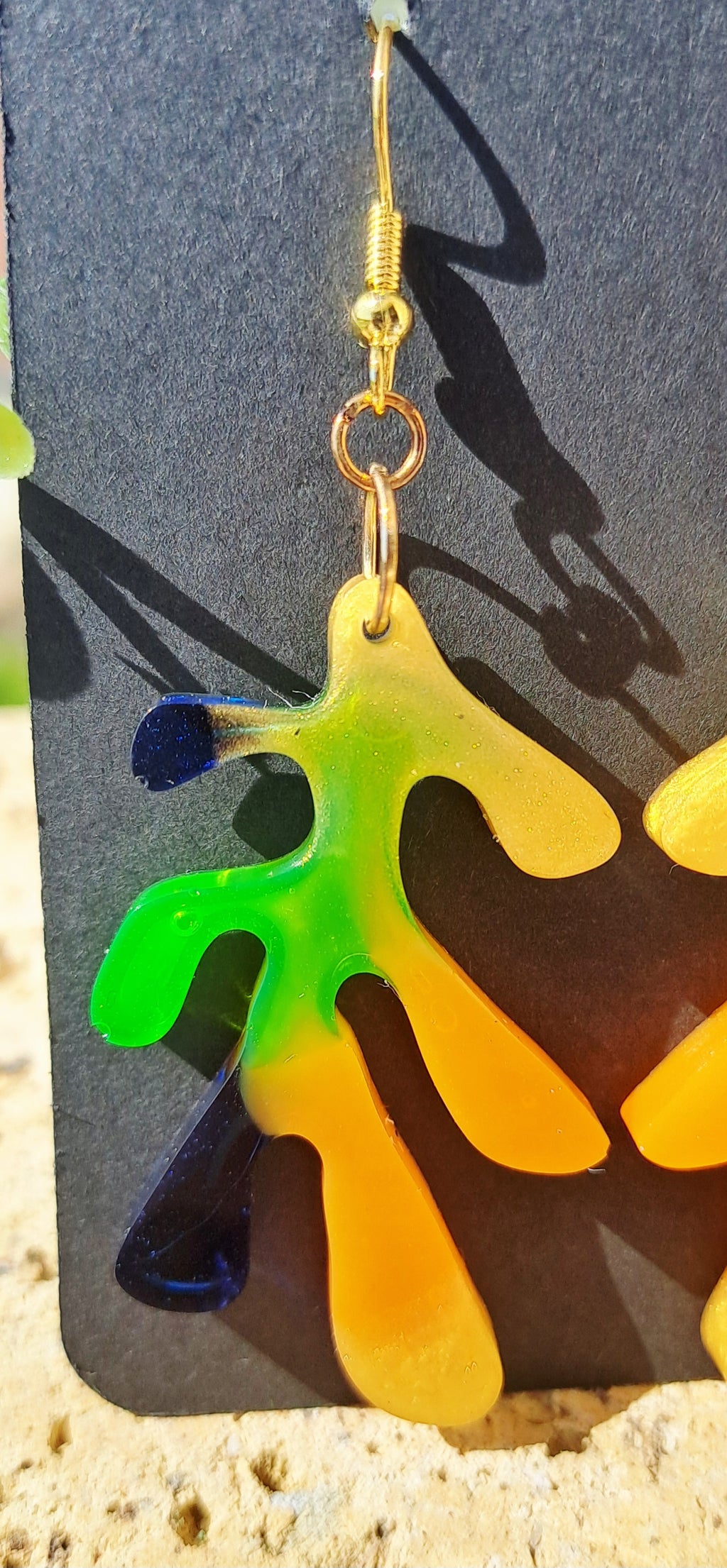 Boucles d'oreilles artisanales dansantes