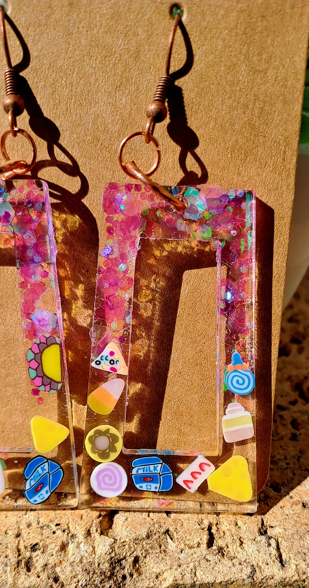 Boucles d'oreilles artisanales ludiques