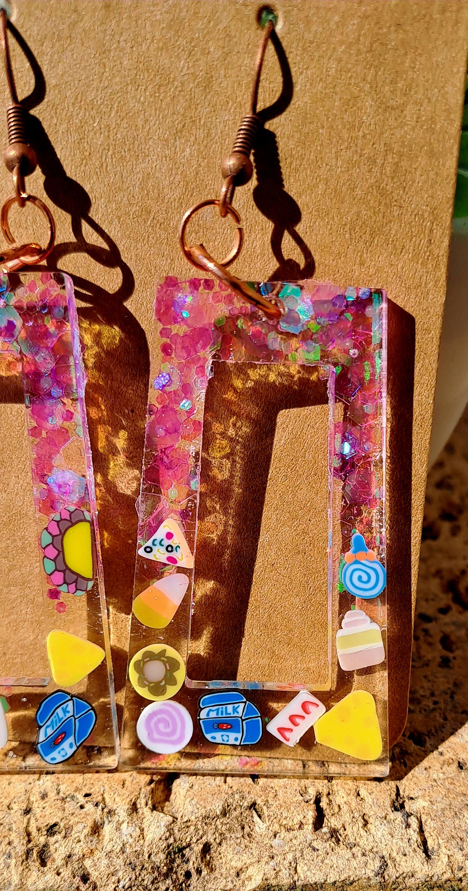 Boucles d'oreilles artisanales ludiques