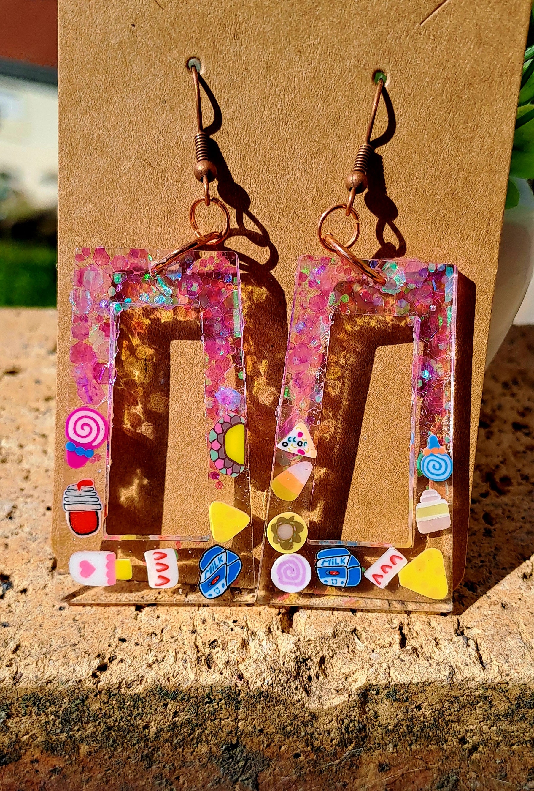 Boucles d'oreilles artisanales ludiques
