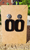 Boucles d'oreilles artisanales noires