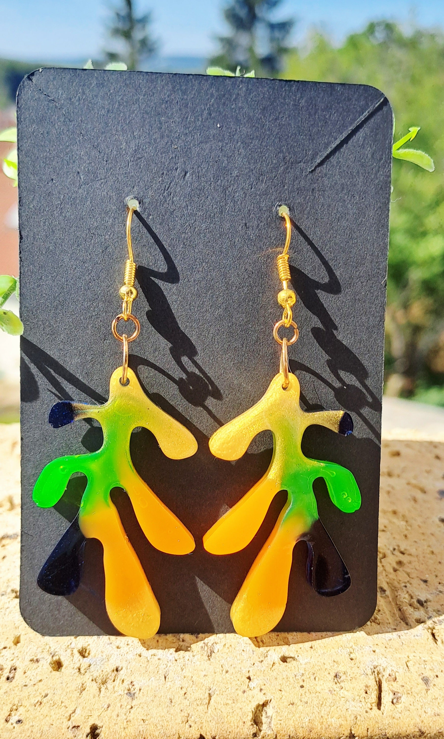 Boucles d'oreilles artisanales dansantes